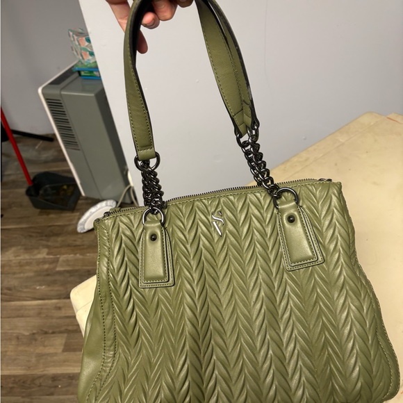 Simply Vera Vera Wang Green Quilted Shoulder Bag - Picture 1 of 3